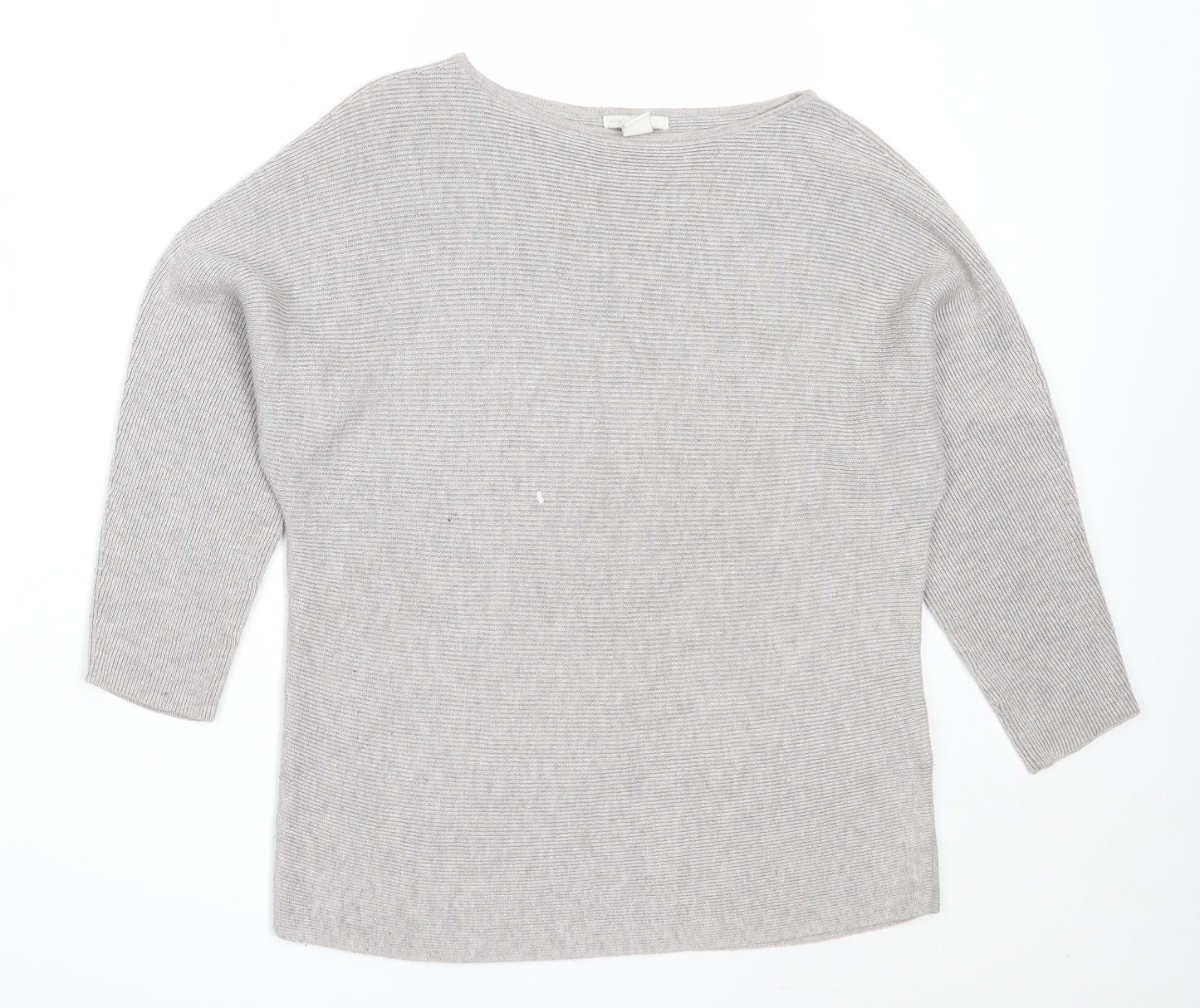 H&M Womens Grey Round Neck  Viscose Pullover Jumper Size XS