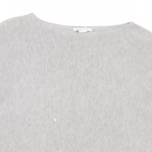 H&M Womens Grey Round Neck  Viscose Pullover Jumper Size XS