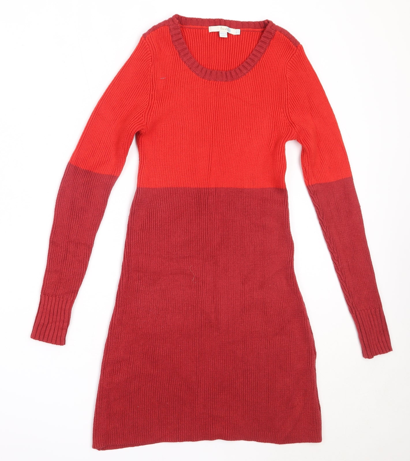 Boden Womens Red  Acrylic Jumper Dress  Size 12  Round Neck