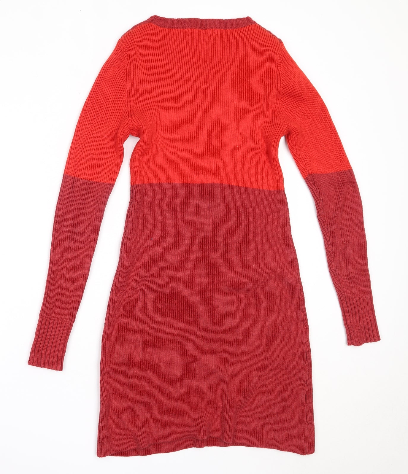 Boden Womens Red  Acrylic Jumper Dress  Size 12  Round Neck
