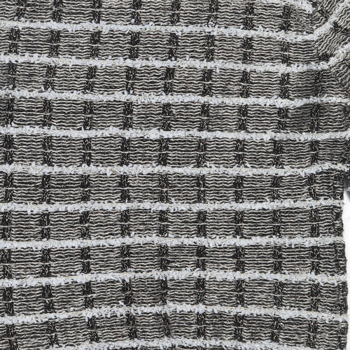 Allyson Womens Black Round Neck  Acrylic Pullover Jumper One Size