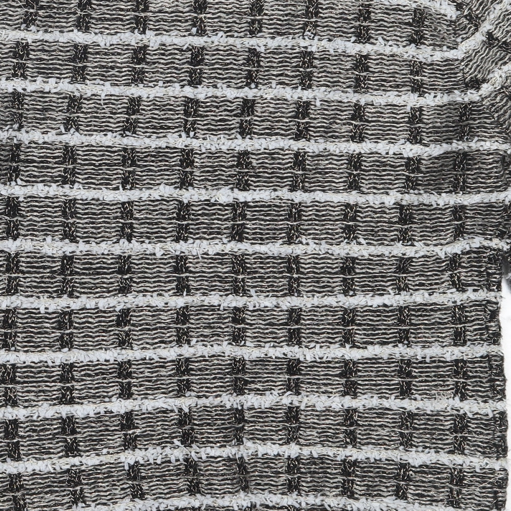 Allyson Womens Black Round Neck  Acrylic Pullover Jumper One Size
