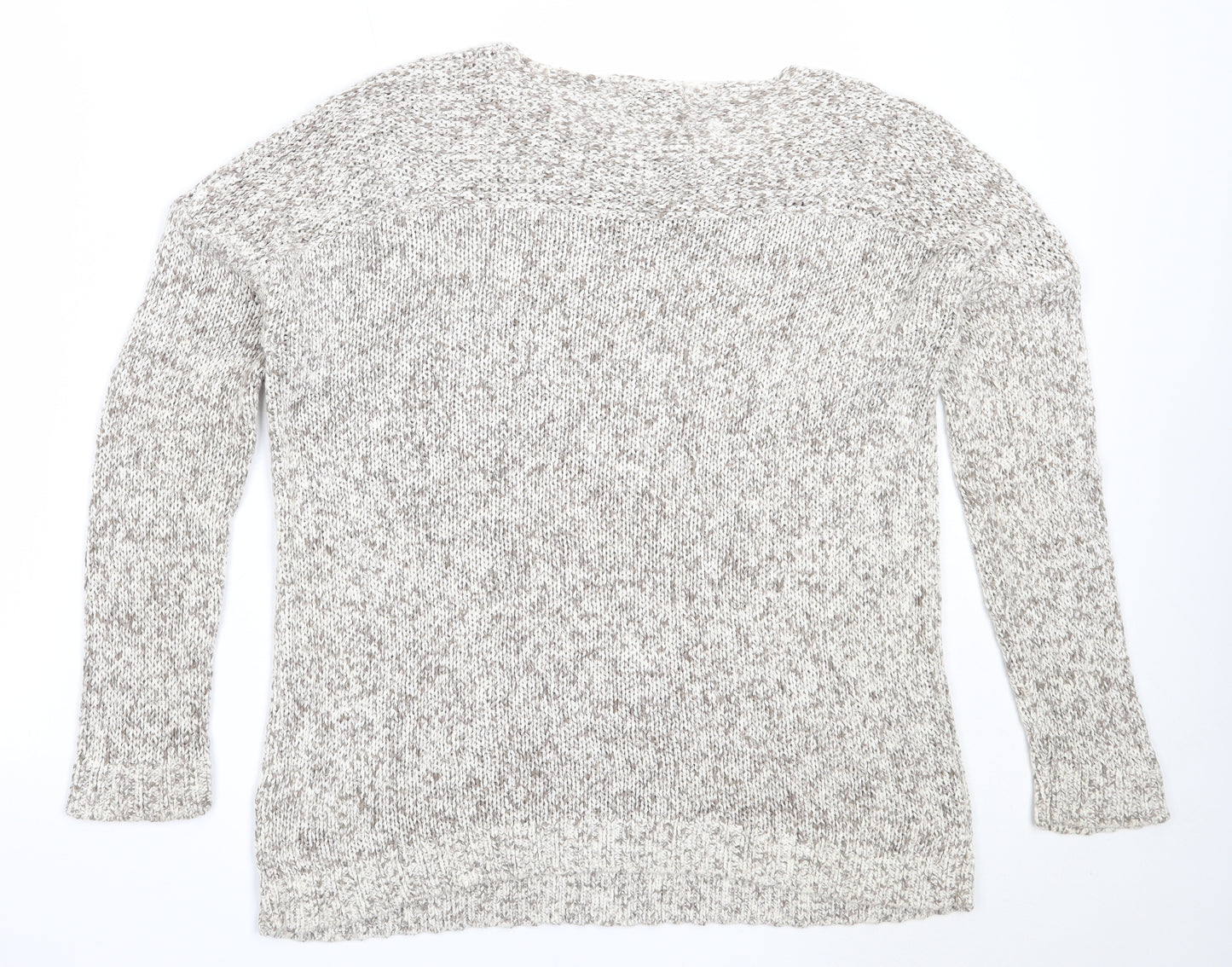 Hobbs Mens Ivory Round Neck  Cotton Pullover Jumper Size S