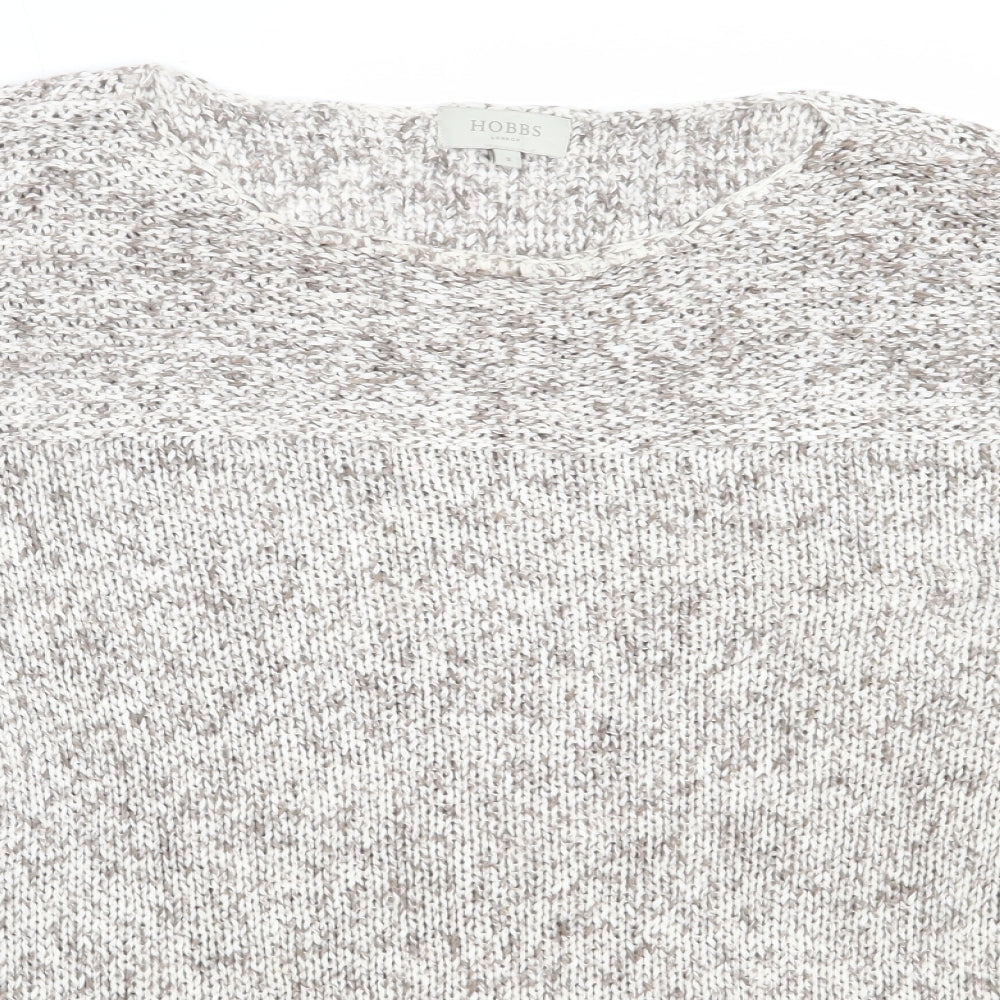 Hobbs Mens Ivory Round Neck  Cotton Pullover Jumper Size S