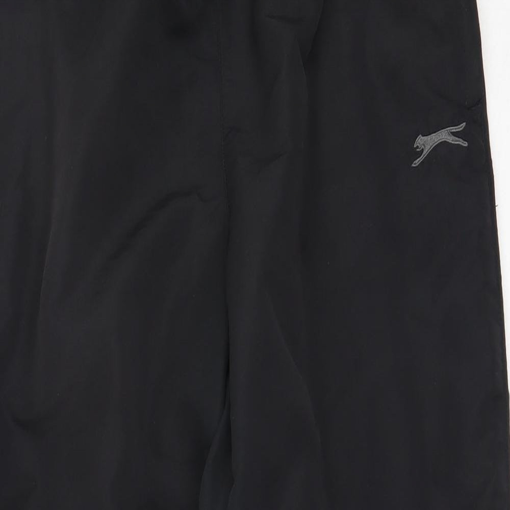 Slazenger Mens Black  Polyester Sweatpants Trousers Size L L28 in Regular