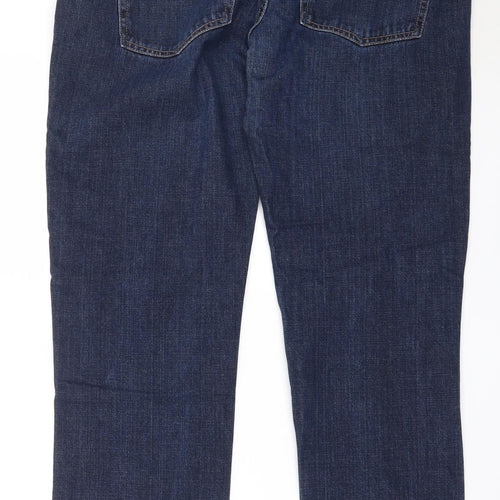 Farah Mens Blue  Cotton Straight Jeans Size 38 in L31 in Regular
