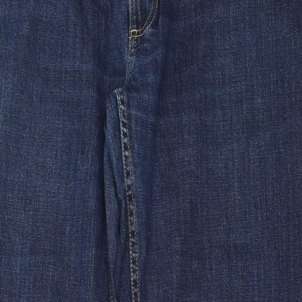 Farah Mens Blue  Cotton Straight Jeans Size 38 in L31 in Regular