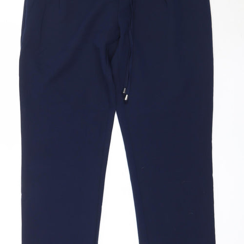 Oodji Womens Blue  Polyester Trousers  Size 40 L26.5 in Regular