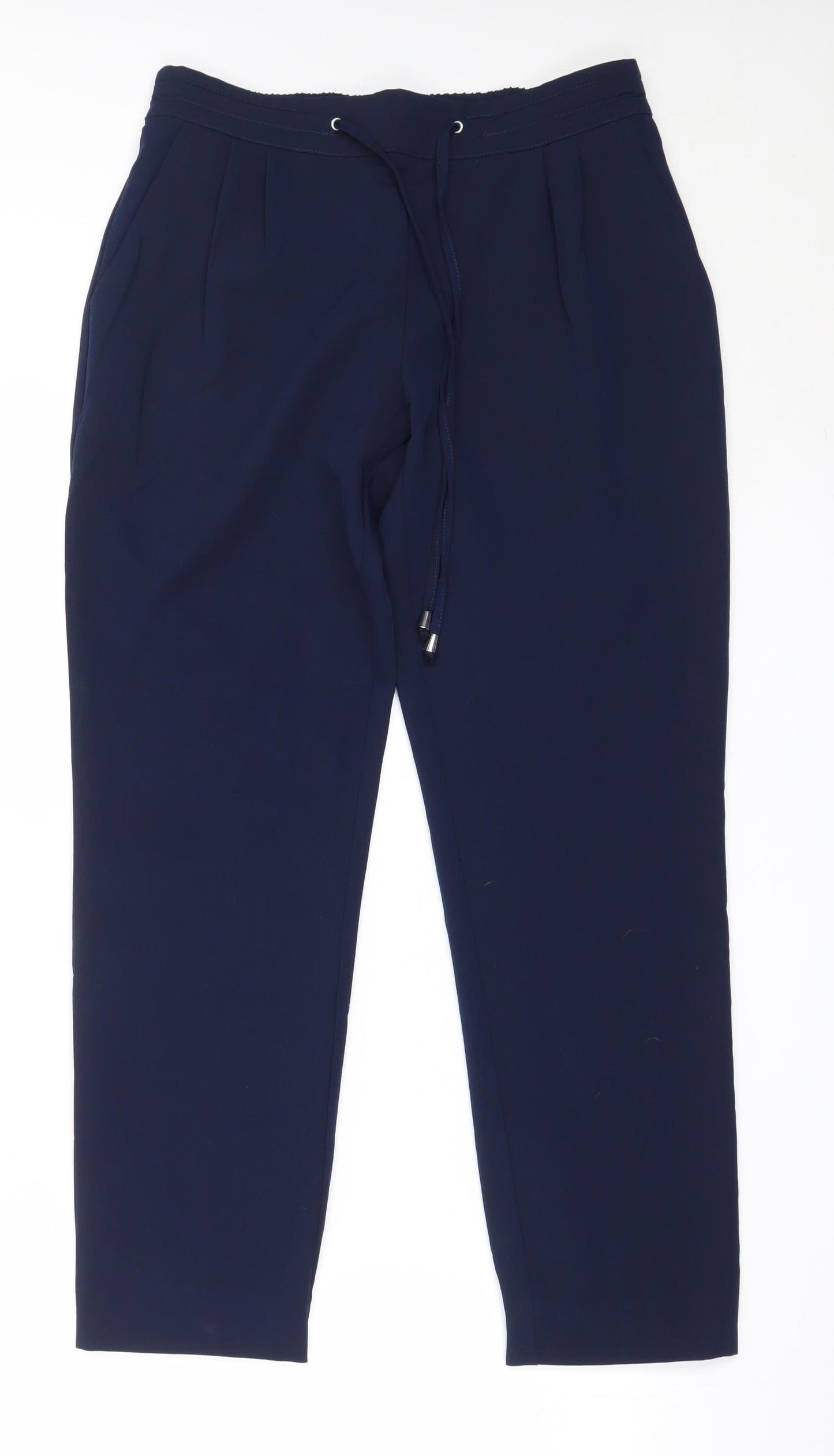 Oodji Womens Blue  Polyester Trousers  Size 40 L26.5 in Regular