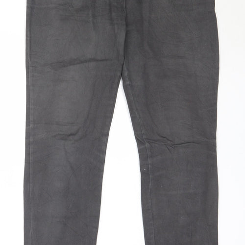 Preworn Womens Grey  Cotton Trousers  Size M L28 in Regular