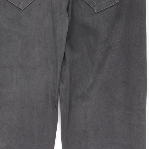 Preworn Womens Grey  Cotton Trousers  Size M L28 in Regular