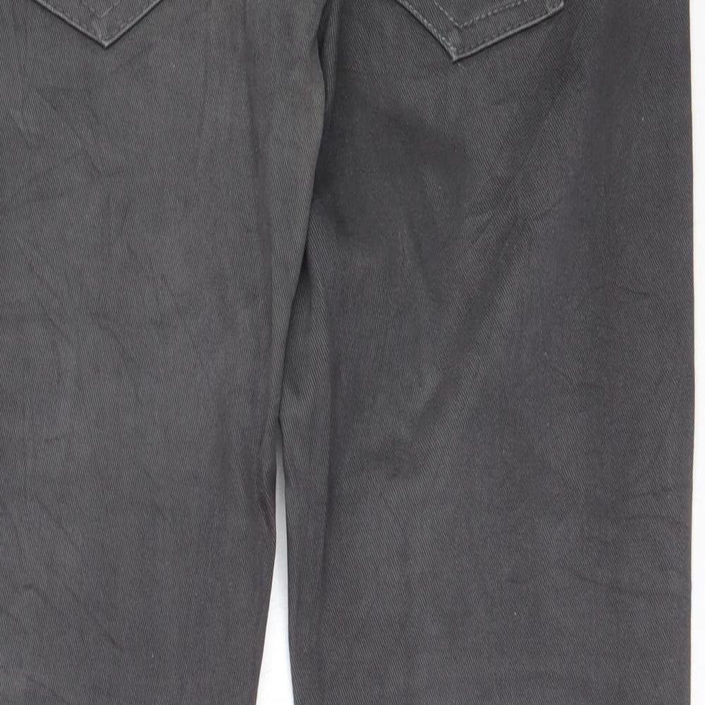 Preworn Womens Grey  Cotton Trousers  Size M L28 in Regular
