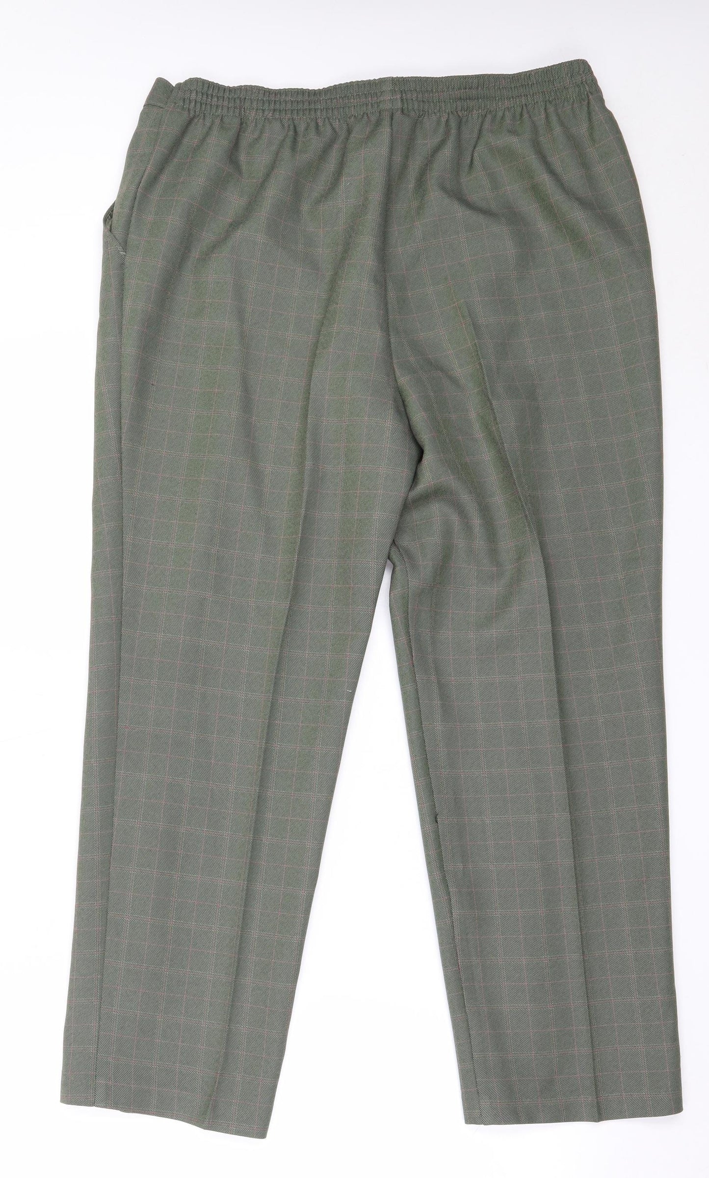 Marks and Spencer Womens Green  Polyester Trousers  Size 16 L26.5 in Regular