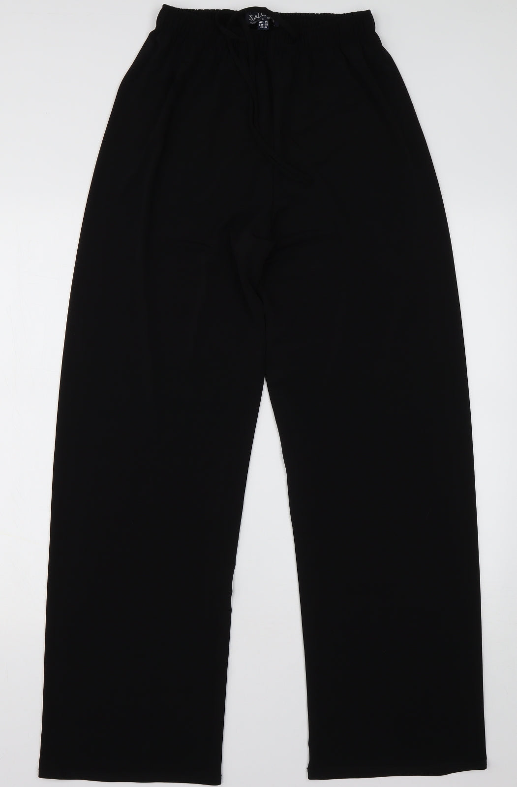 Saloos Womens Black  Polyester Trousers  Size 14 L32 in Regular Tie