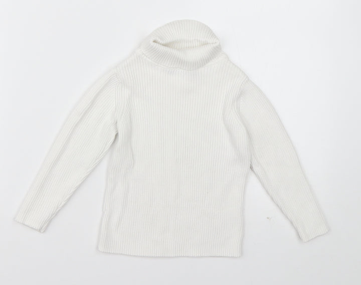 George Girls White  Cotton Pullover Sweatshirt Size 2 Years  Pullover
