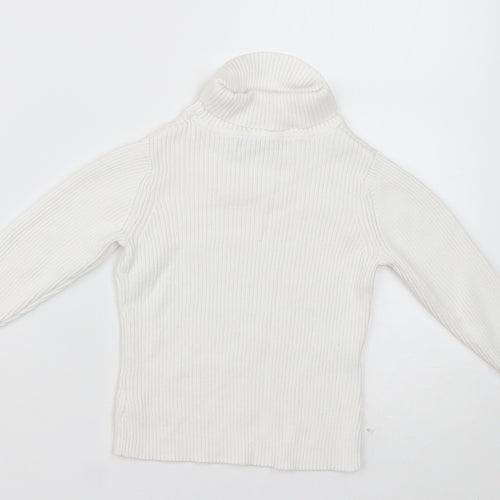 George Girls White  Cotton Pullover Sweatshirt Size 2 Years  Pullover