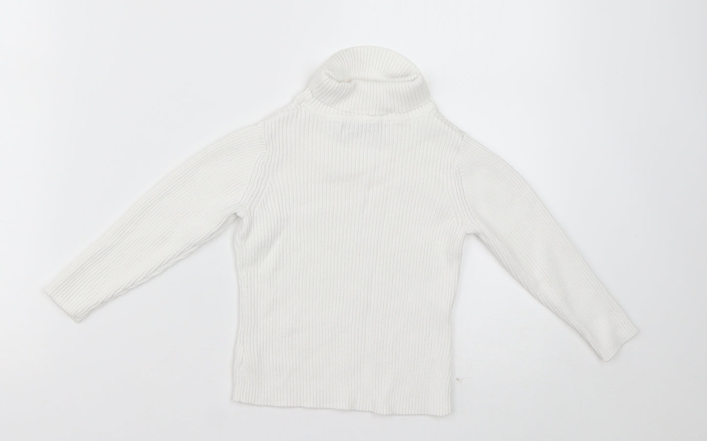 George Girls White  Cotton Pullover Sweatshirt Size 2 Years  Pullover