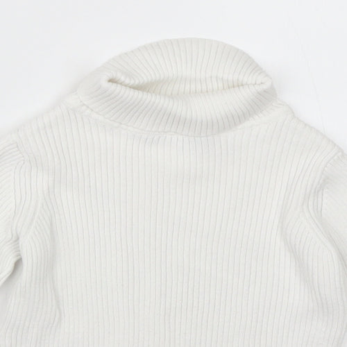 George Girls White  Cotton Pullover Sweatshirt Size 2 Years  Pullover
