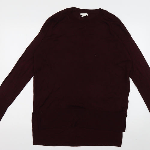 H&M Mens Red  Viscose Pullover Sweatshirt Size M