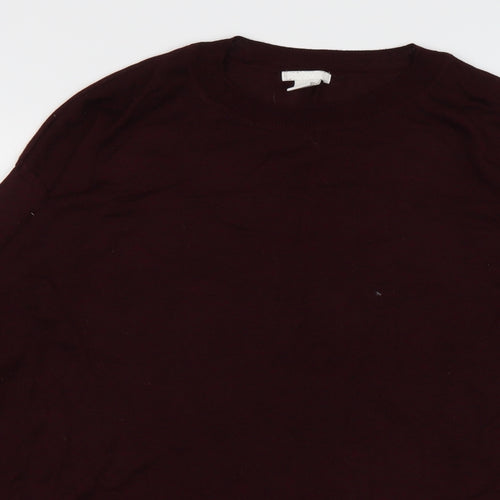 H&M Mens Red  Viscose Pullover Sweatshirt Size M