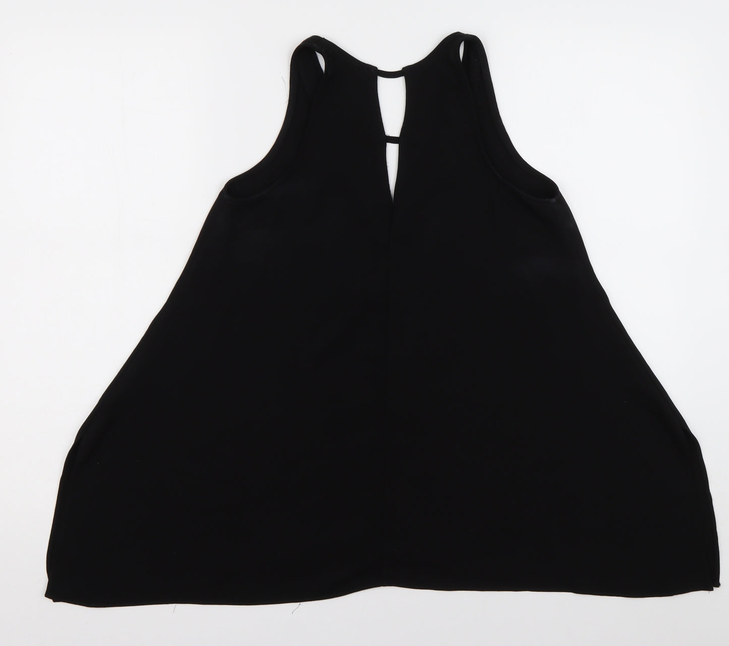River Island Womens Black  Polyester Basic Tank Size 6 V-Neck