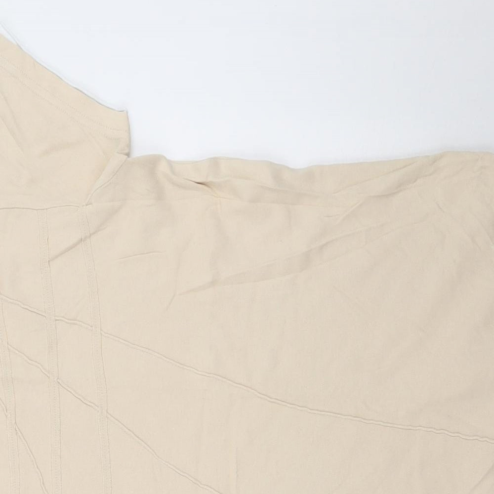 redstone Mens Beige  Cotton  T-Shirt Size M Crew Neck
