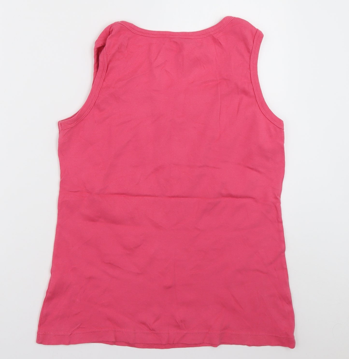 s oliver Womens Pink  Cotton Basic Tank Size 14 Scoop Neck