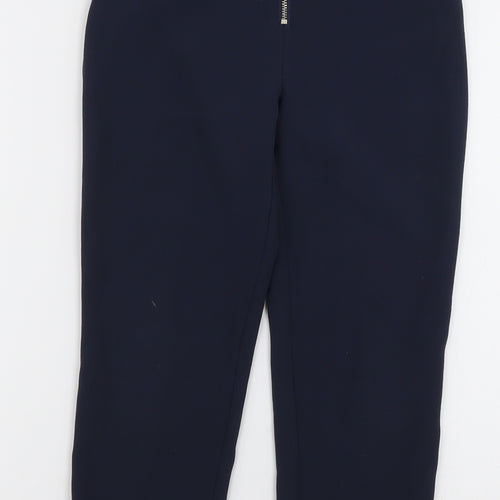 River Island Girls Blue  Polyester Capri Trousers Size 9 Months  Regular Zip