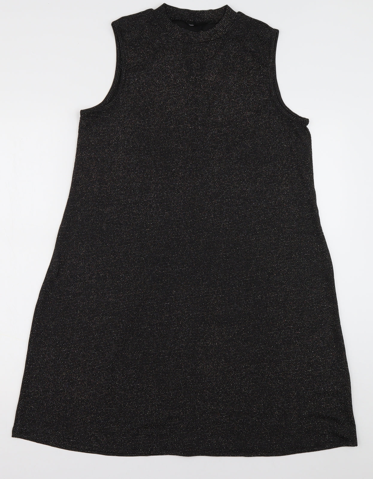 pe&co Womens Black  Polyester A-Line  Size 12  Halter Pullover - Sparkle