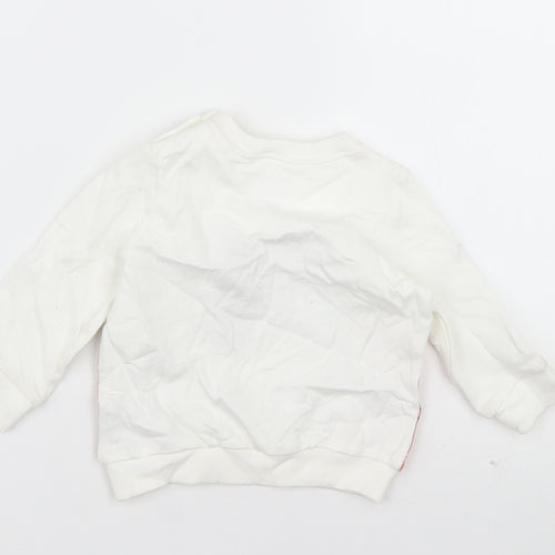 F&F Girls White  Cotton Pullover Jumper Size 3-6 Months  Pullover - keep us cool
