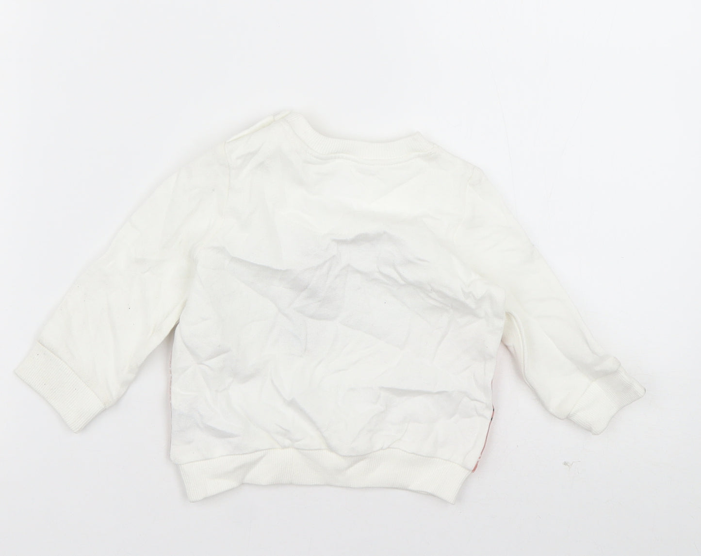 F&F Girls White  Cotton Pullover Jumper Size 3-6 Months  Pullover - keep us cool