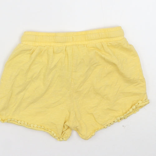 F&F Girls Yellow  Cotton Bermuda Shorts Size 5-6 Years  Regular