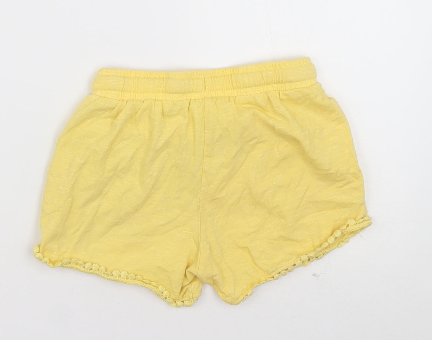 F&F Girls Yellow  Cotton Bermuda Shorts Size 5-6 Years  Regular