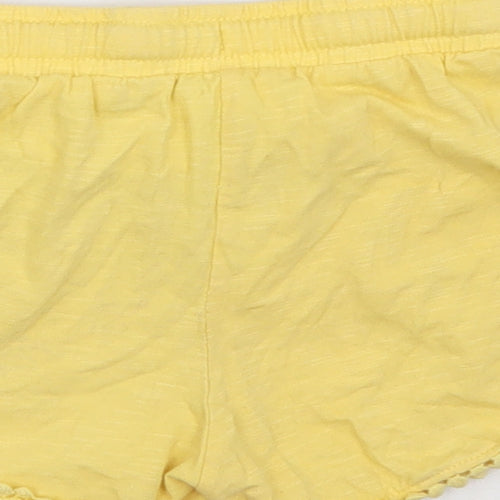F&F Girls Yellow  Cotton Bermuda Shorts Size 5-6 Years  Regular