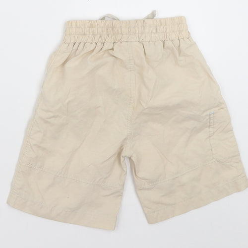 Reebok Boys Beige  Cotton Sweat Shorts Size 2 Years  Regular Tie