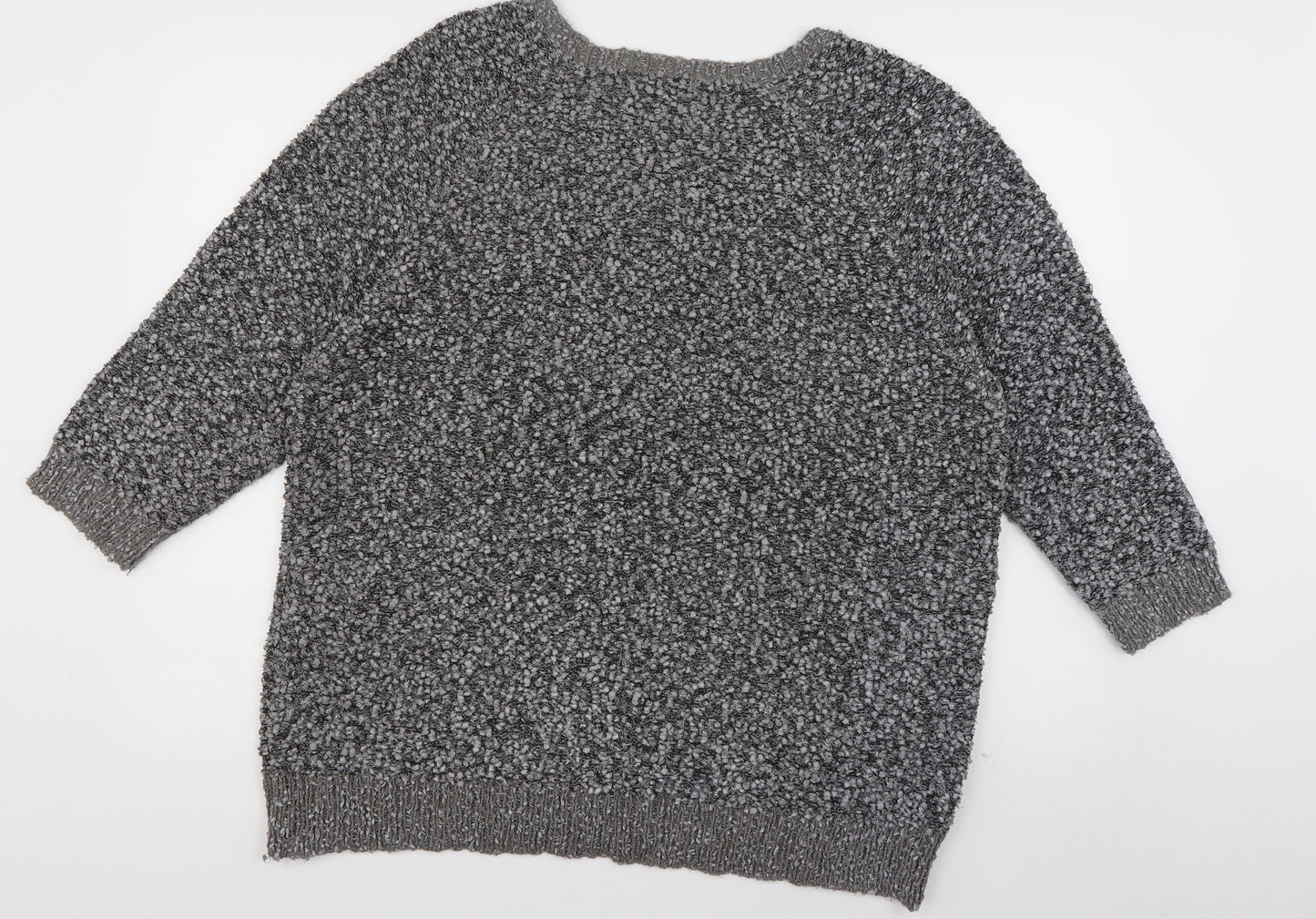 bm Collection Womens Grey Crew Neck  Polyester Pullover Jumper Size XL