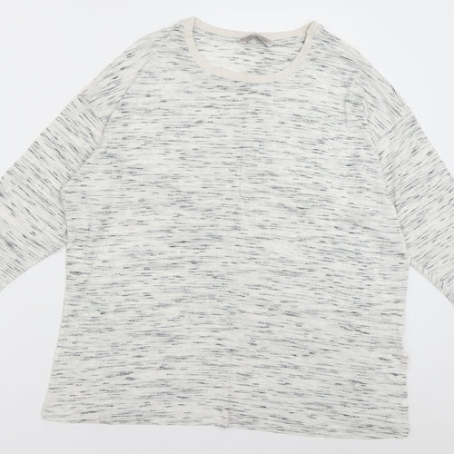 Marks and Spencer Womens Grey  Polyester Pullover Sweatshirt Size 14  Pullover
