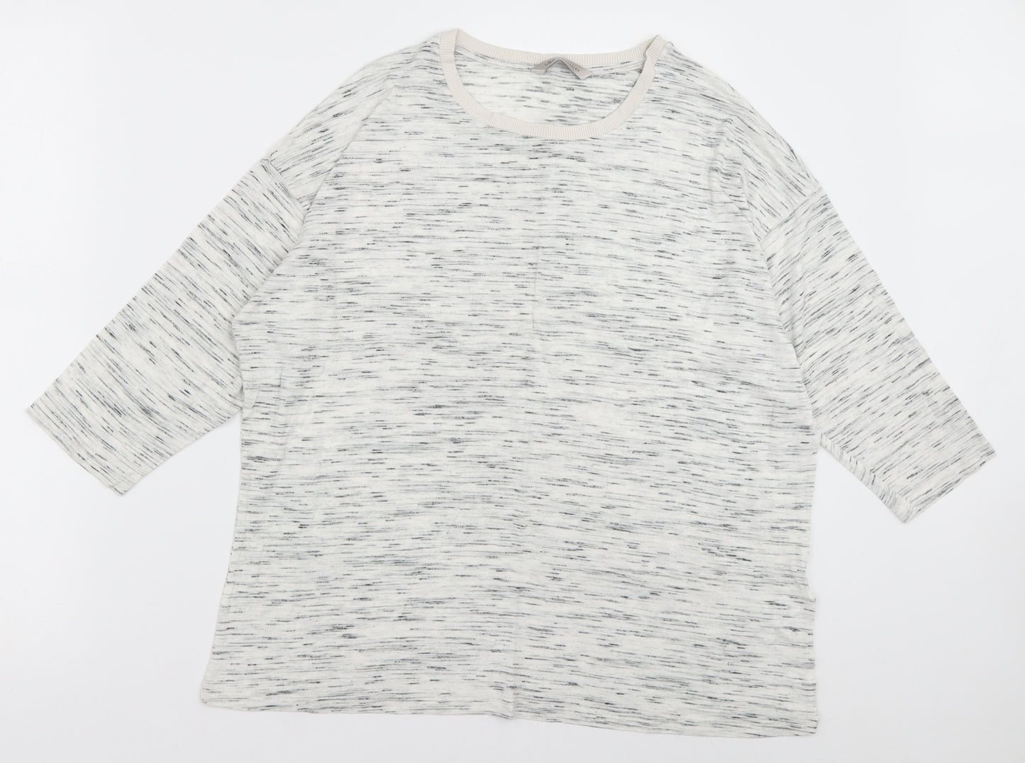 Marks and Spencer Womens Grey  Polyester Pullover Sweatshirt Size 14  Pullover