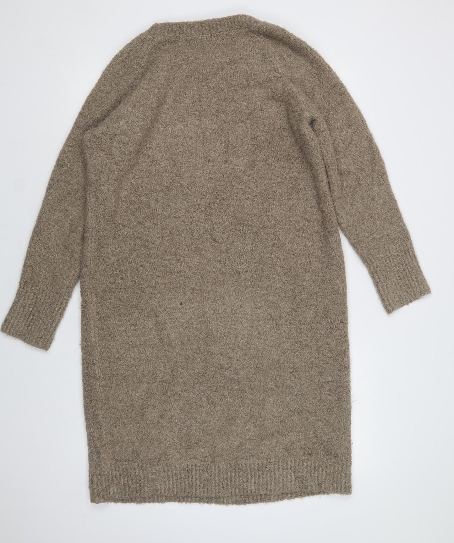 Uniqlo Womens Beige  Acrylic Jumper Dress  Size S  Crew Neck