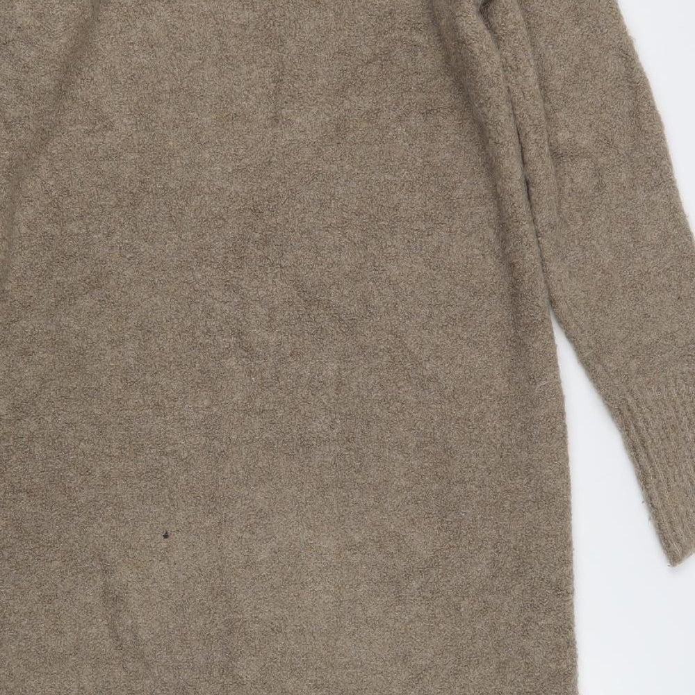 Uniqlo Womens Beige  Acrylic Jumper Dress  Size S  Crew Neck