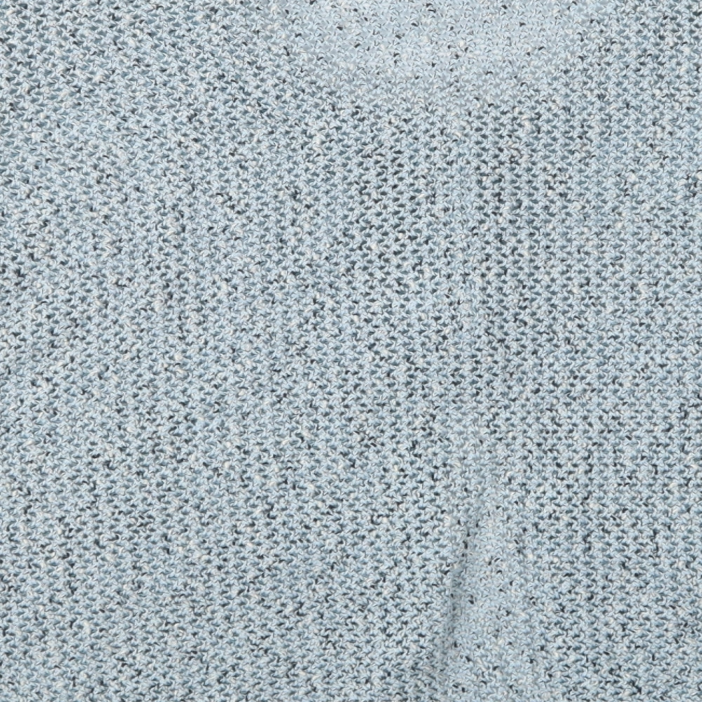 Afibel Womens Blue Round Neck  Acrylic Cardigan Jumper Size 14