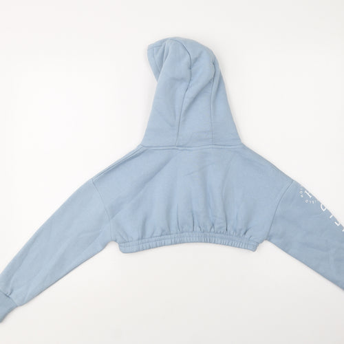 Holyfield Girls Blue  Cotton Pullover Hoodie Size 8-9 Years   - Cropped