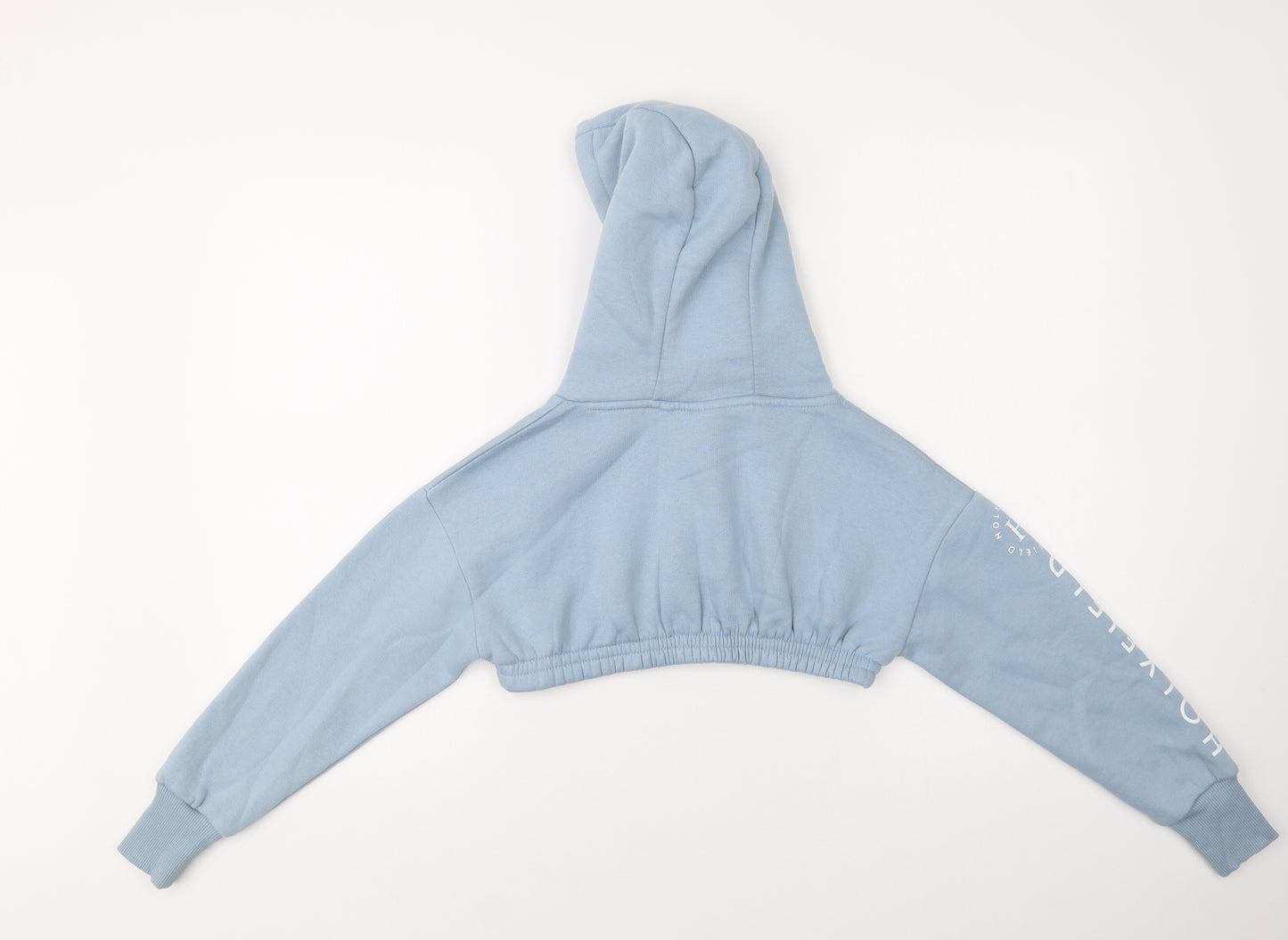 Holyfield Girls Blue  Cotton Pullover Hoodie Size 8-9 Years   - Cropped