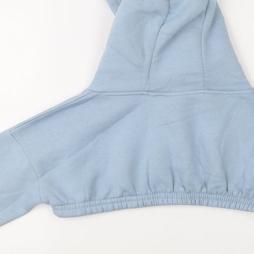 Holyfield Girls Blue  Cotton Pullover Hoodie Size 8-9 Years   - Cropped