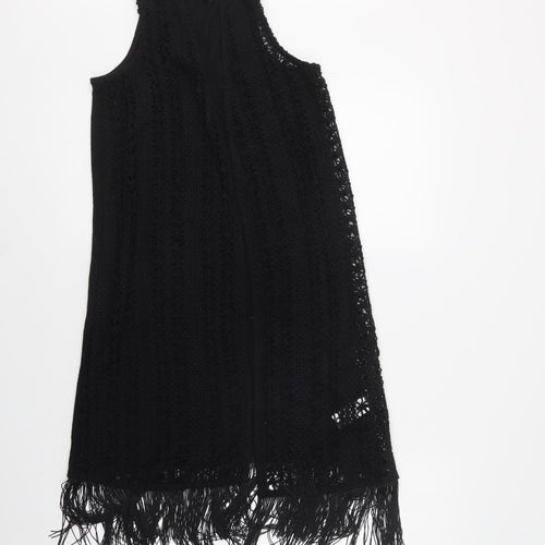 Primark Womens Black V-Neck  Polyester Vest Jumper Size 8