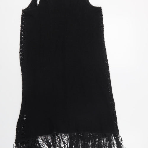 Primark Womens Black V-Neck  Polyester Vest Jumper Size 8