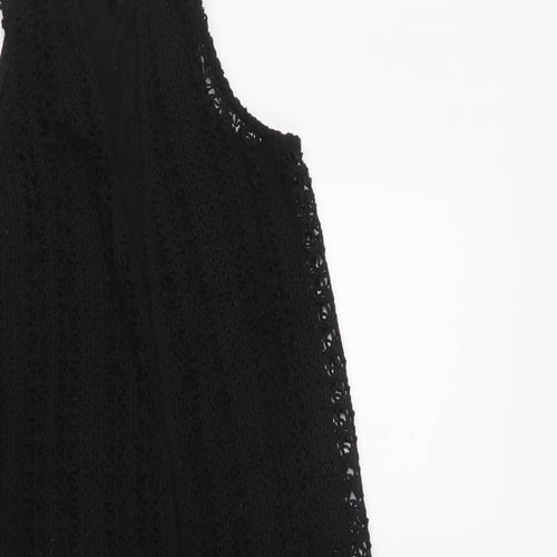 Primark Womens Black V-Neck  Polyester Vest Jumper Size 8