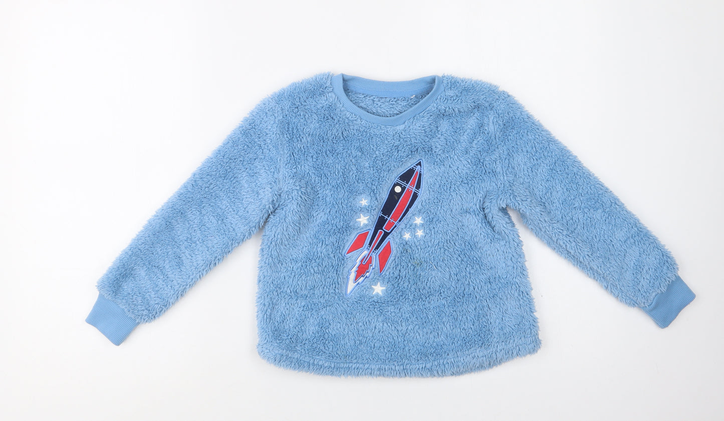 Lily & Dan Girls Blue  Polyester Top Lounge Pants Size 5-6 Years   - Rocket