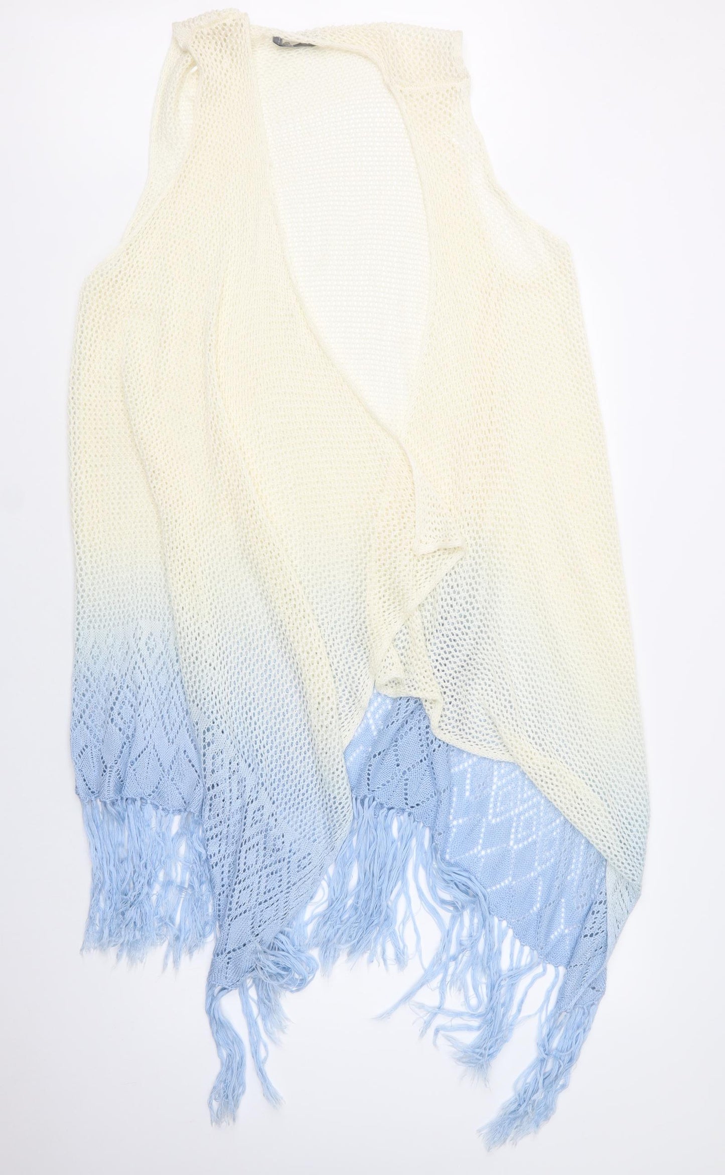 Peacocks Womens Ivory V-Neck  Acrylic Cardigan Jumper Size XL