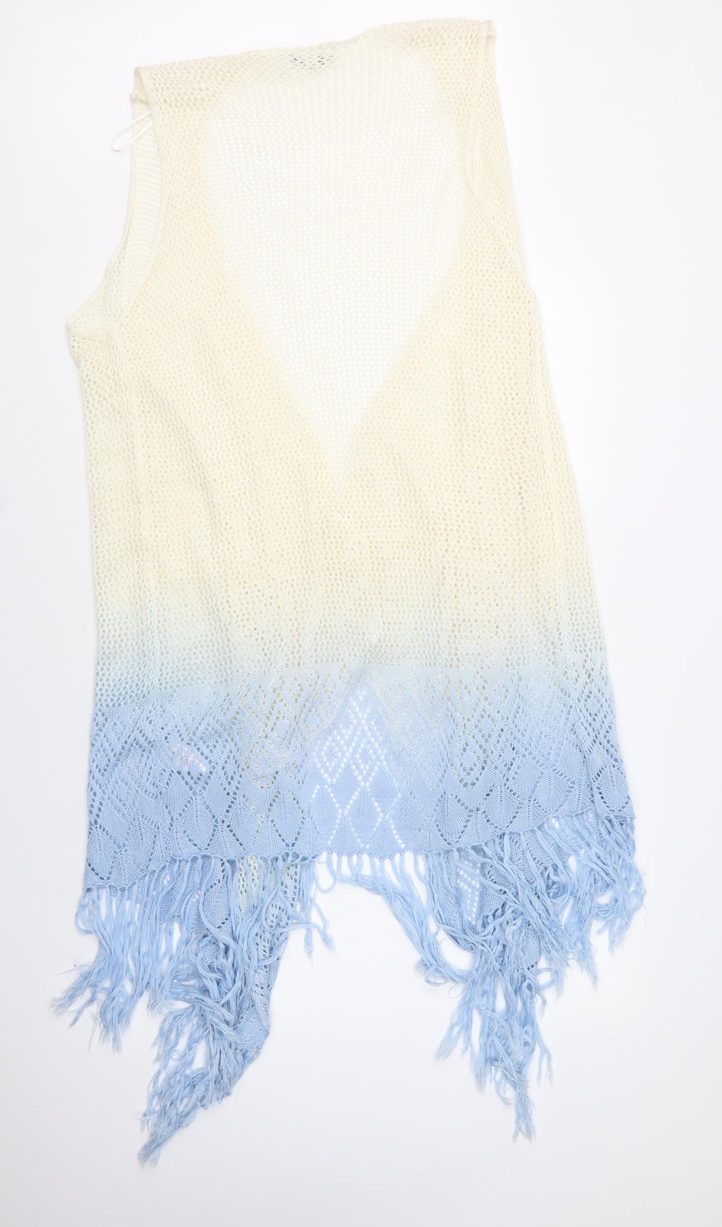 Peacocks Womens Ivory V-Neck  Acrylic Cardigan Jumper Size XL